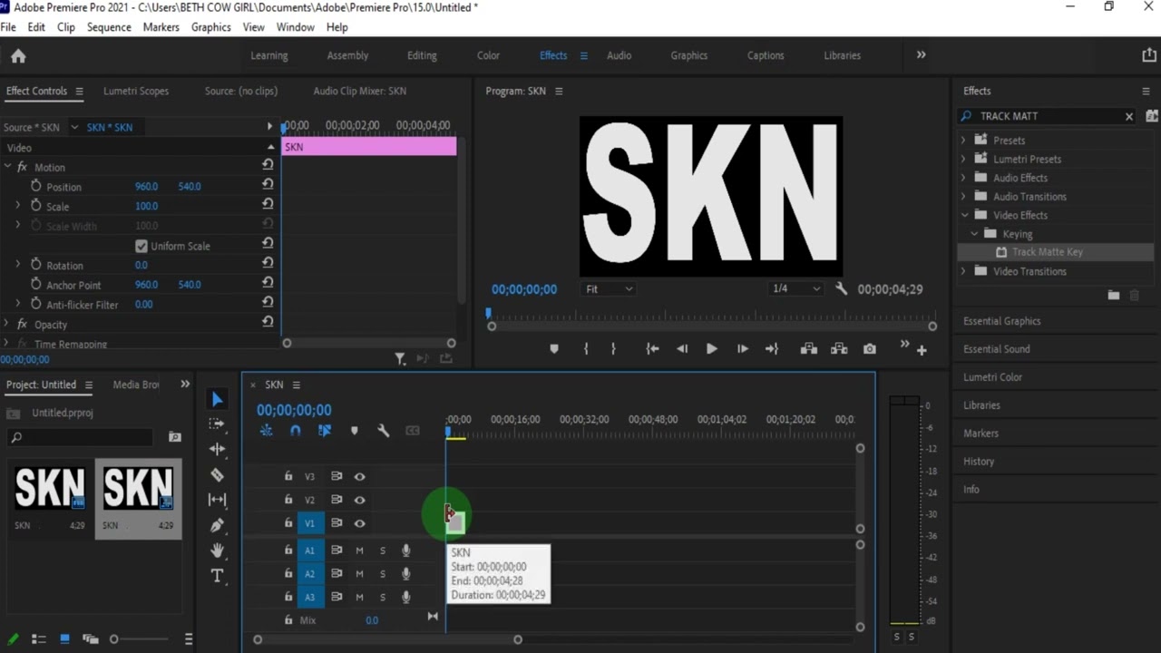 How to place a VIDEO inside TEXT In Adobe Premiere Pro CC Tutorial