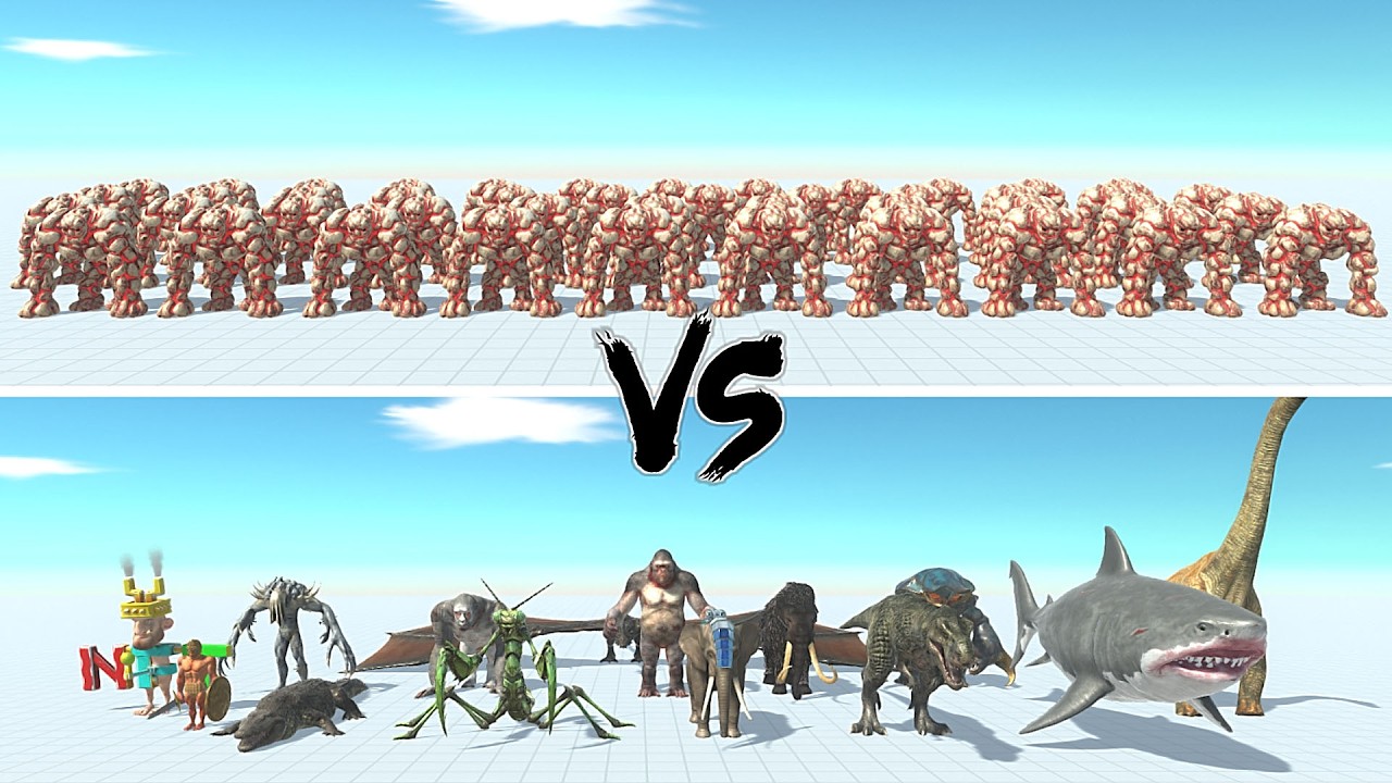 50 Lava Golem VS 30 Bosses - Animal Revolt Battle Simulator | ARBS