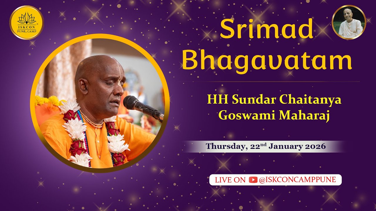 Srimad Bhagavatam | HH Sundar Chaitanya Goswami Maharaj | 22 Jan 2025 | @ISKCONCAMPPUNE