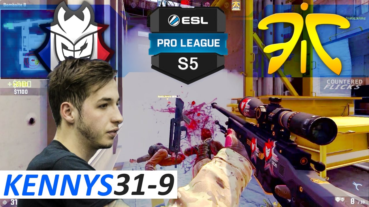 kennyS POV 31-9 / G2 vs fnatic / Train / ESL Pro League Season 5