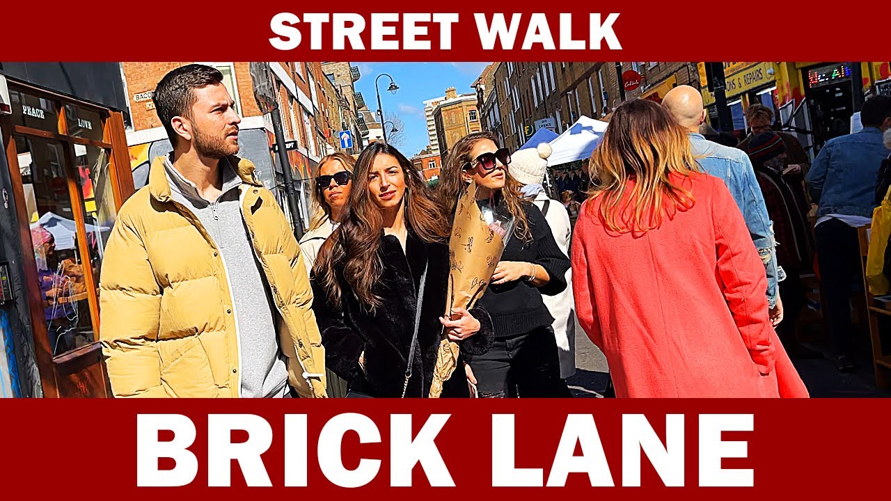 Brick Lane Street Walk [ 4K ] Sunday Market in the East End of London