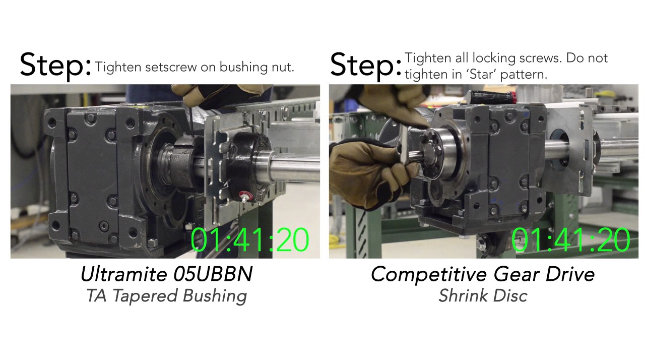 Falk Ultramite UB Gear Drive Side by Side Installation Comparison