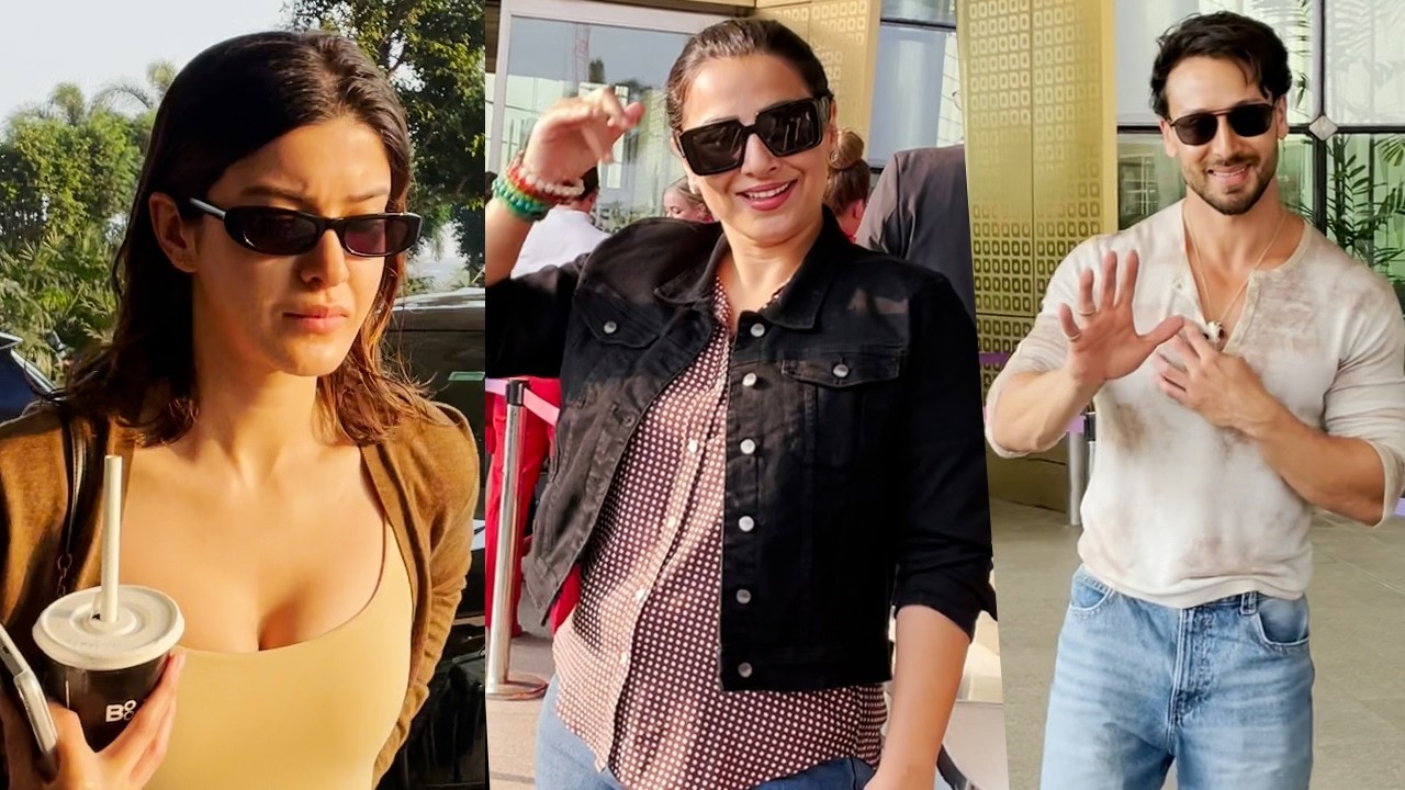 Sanaya Kapoor, Vidya Balan With Siddharth Roy Kapur, Tiger Shroff Flying From Mumbai At Airport