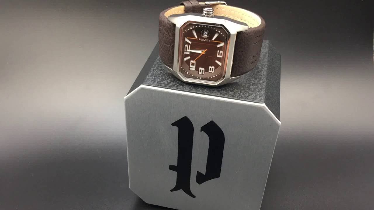 Chronos Watches Men's Brown Square Watch PL 14102JS 12