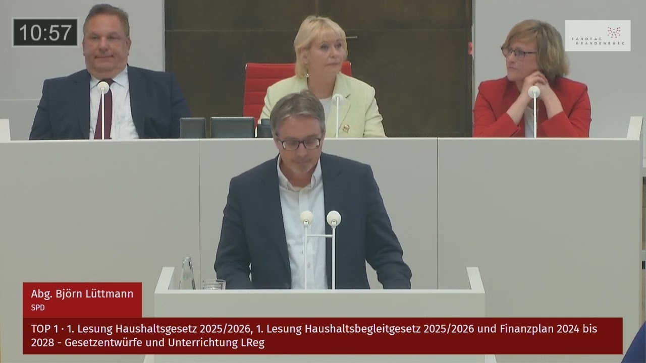 Haushaltsdebatte im Landtag Brandenburg startet
