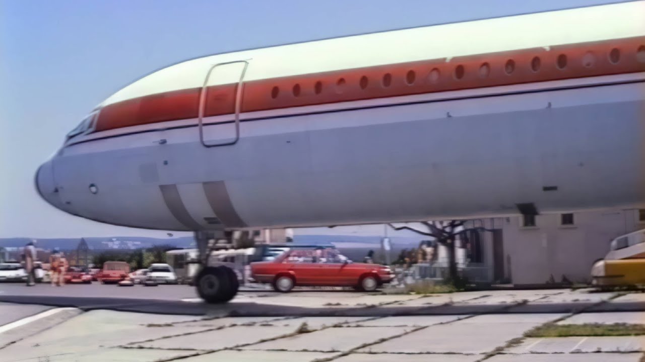 IL-62, letadlo v Česk&eacute; Skalici, Rozko&scaron; 1992.