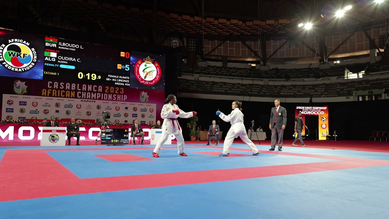 2023 UFAK // Bronze FEMALE KUMITE 68+ KG: ILBOUDO LILIANE (BURKINA FASO) vs OUDIRA CHAIMA (ALGERIA)