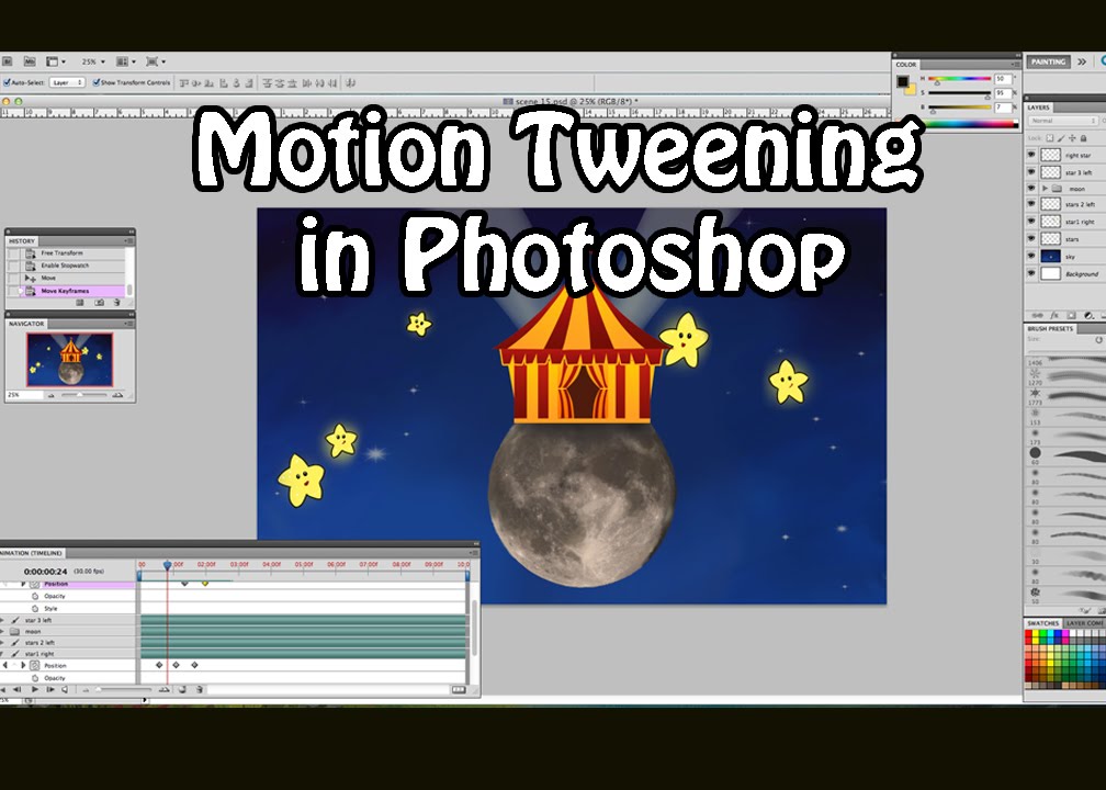 Animation in Photoshop #1 - Motion Tweening Tutorial