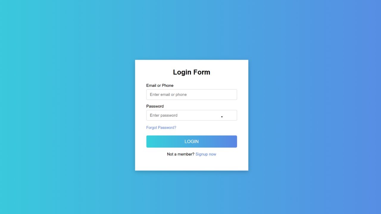 Formulario de inicio de sesi&oacute;n adaptable con HTML y CSS | Dise&ntilde;o de interfaz de usuario moderno c...