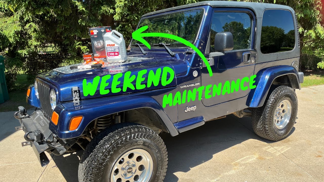 TJ Jeep Wrangler Weekend Maintenance:  Replace Spark Plugs, Serpentine Belt, Air Filter & Oil Change