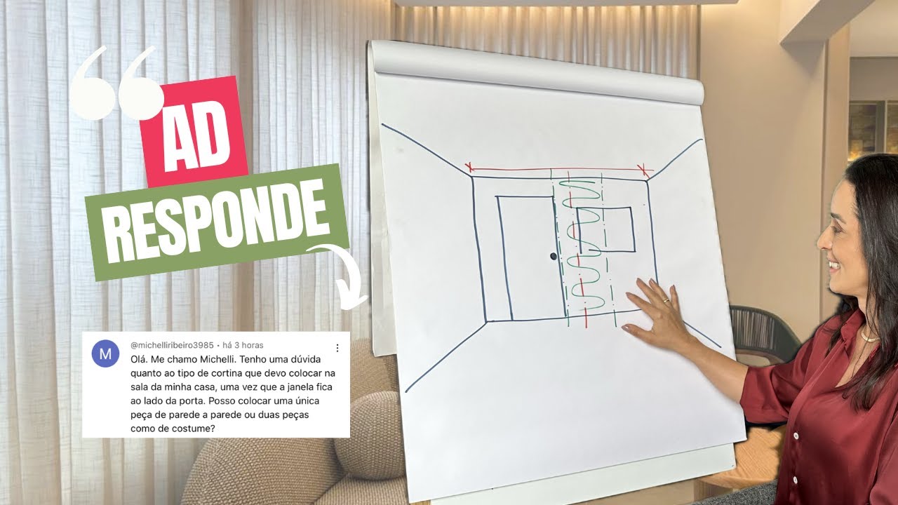 AD Responde - Que tipo de cortina devo colocar quando a janela e a porta ficam na mesma parede?