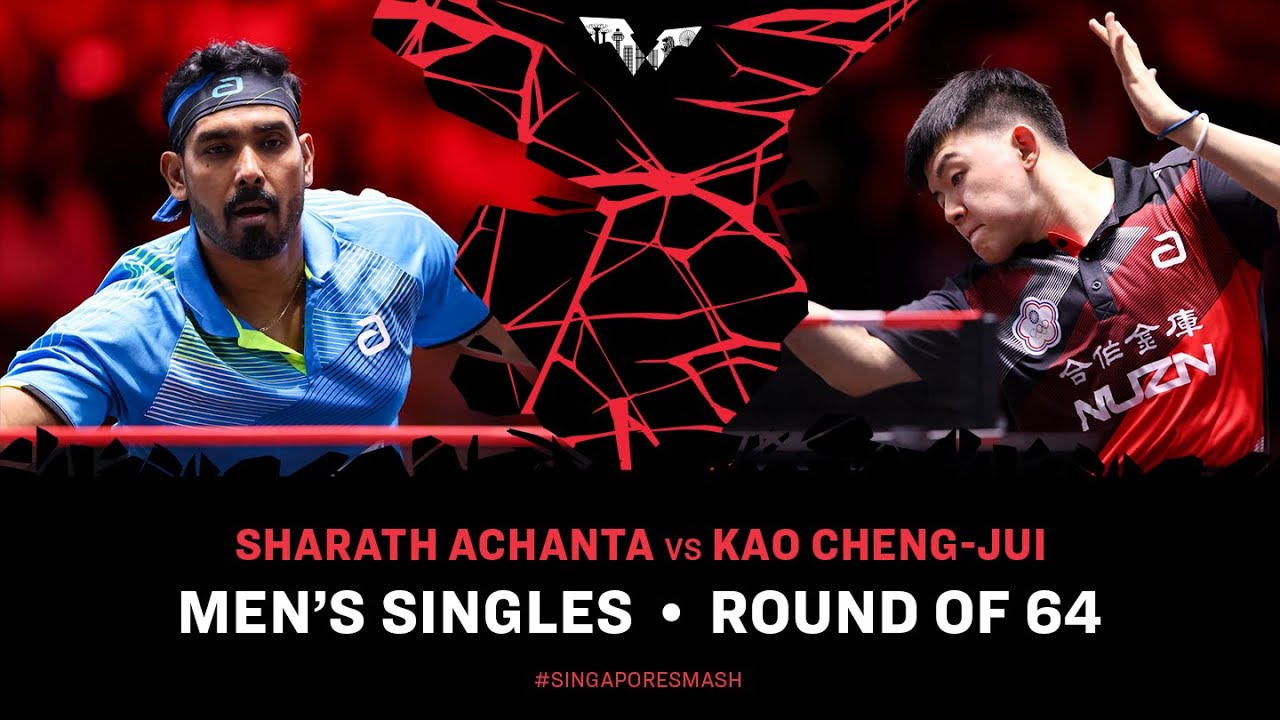 Sharath Achanta vs Kao Cheng-Jui | MS R64 | Singapore Smash 2025