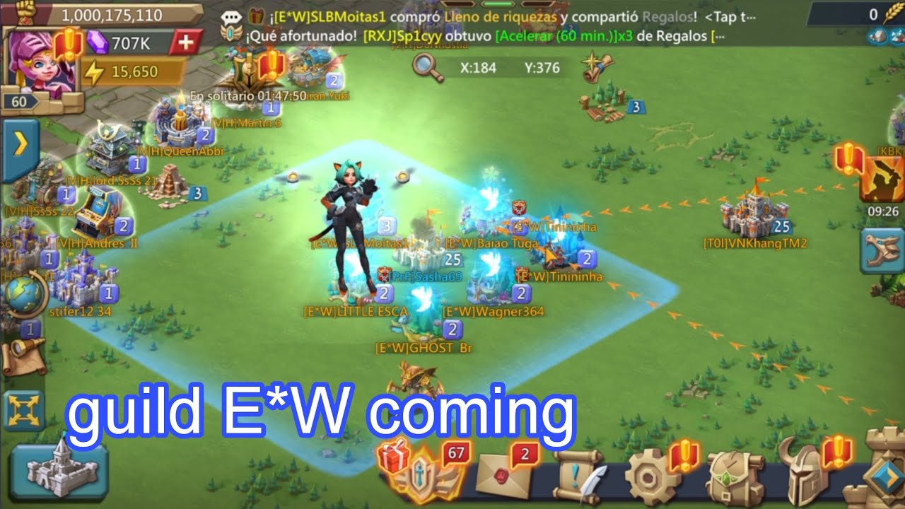 Guild E*W vs my rally trap 999M | rescues rallys mix | #lordsmobile lordsmobile