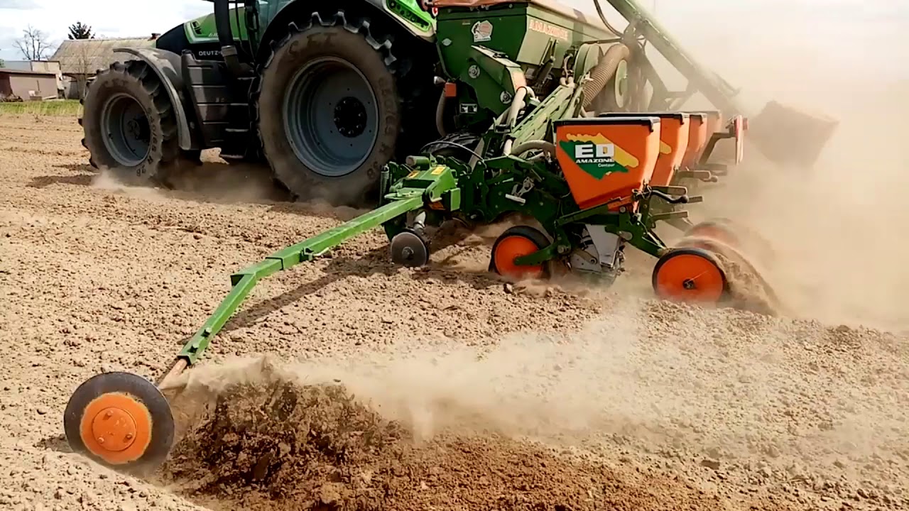 ☆Siew Kukurydzy☆2020☆Deutz-Fahr Agrotron 6160 + Amazone Ed 602 K☆