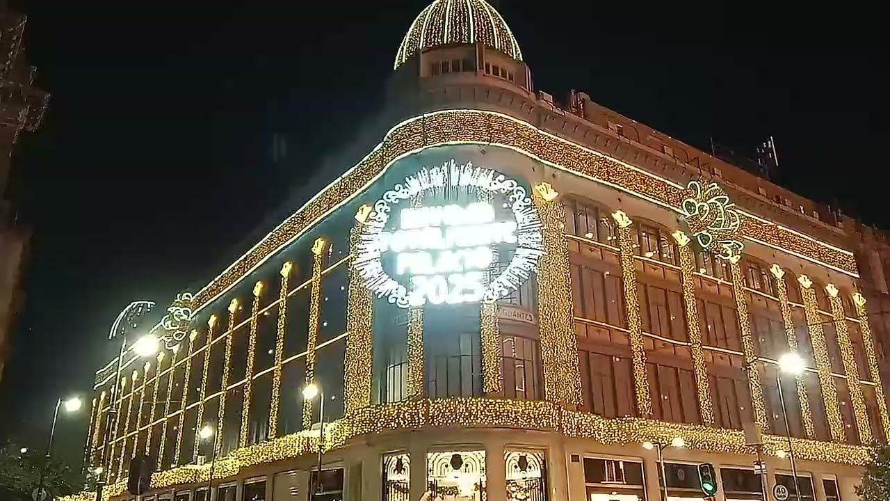 Iluminación Decembrina del Palacio de Hierro y Liverpool, Zócalo de la CDMX 