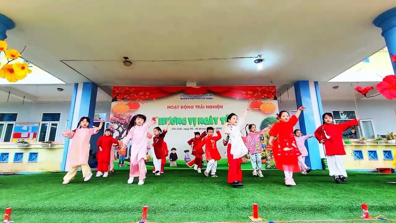 Em chào tết - Mầm non Cổ Thành