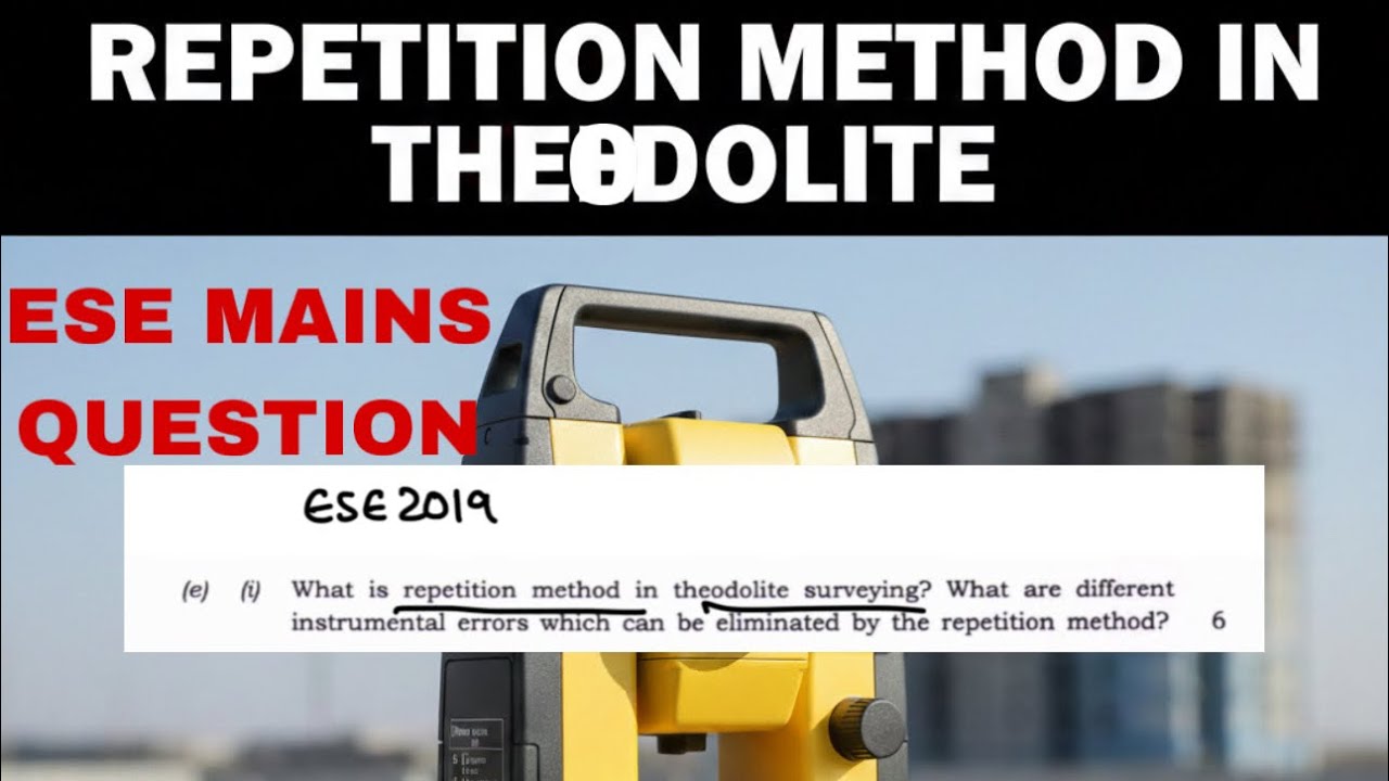 Repetition method of horizontal angle measuring in theodolite | surveying | civil engineering 