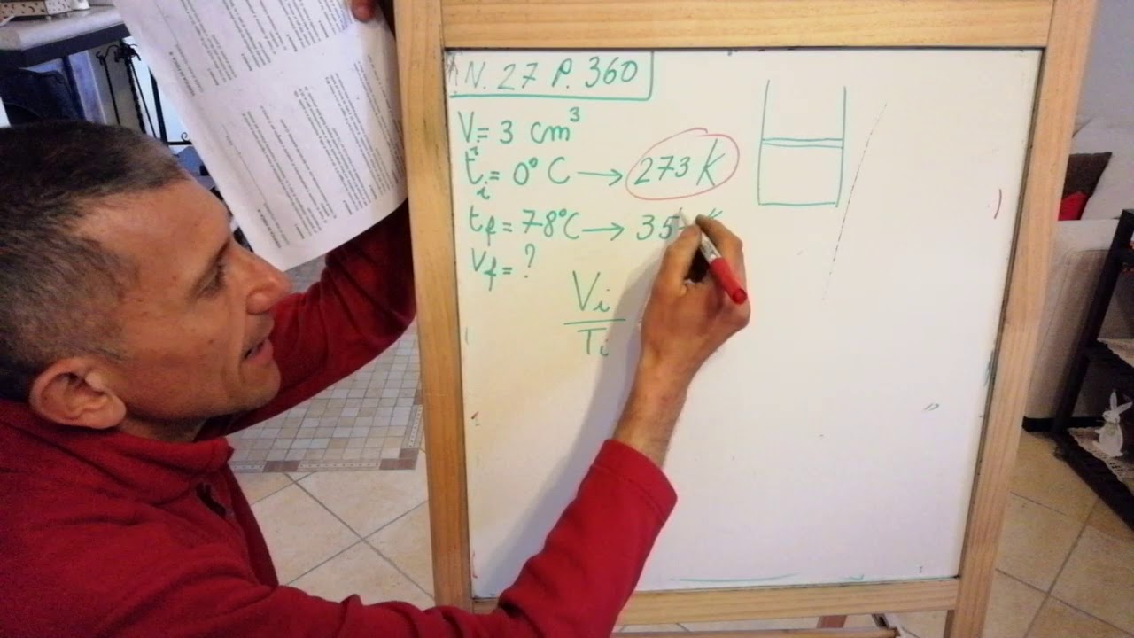 Esercizio su una trasformazione isobara di un gas perfetto