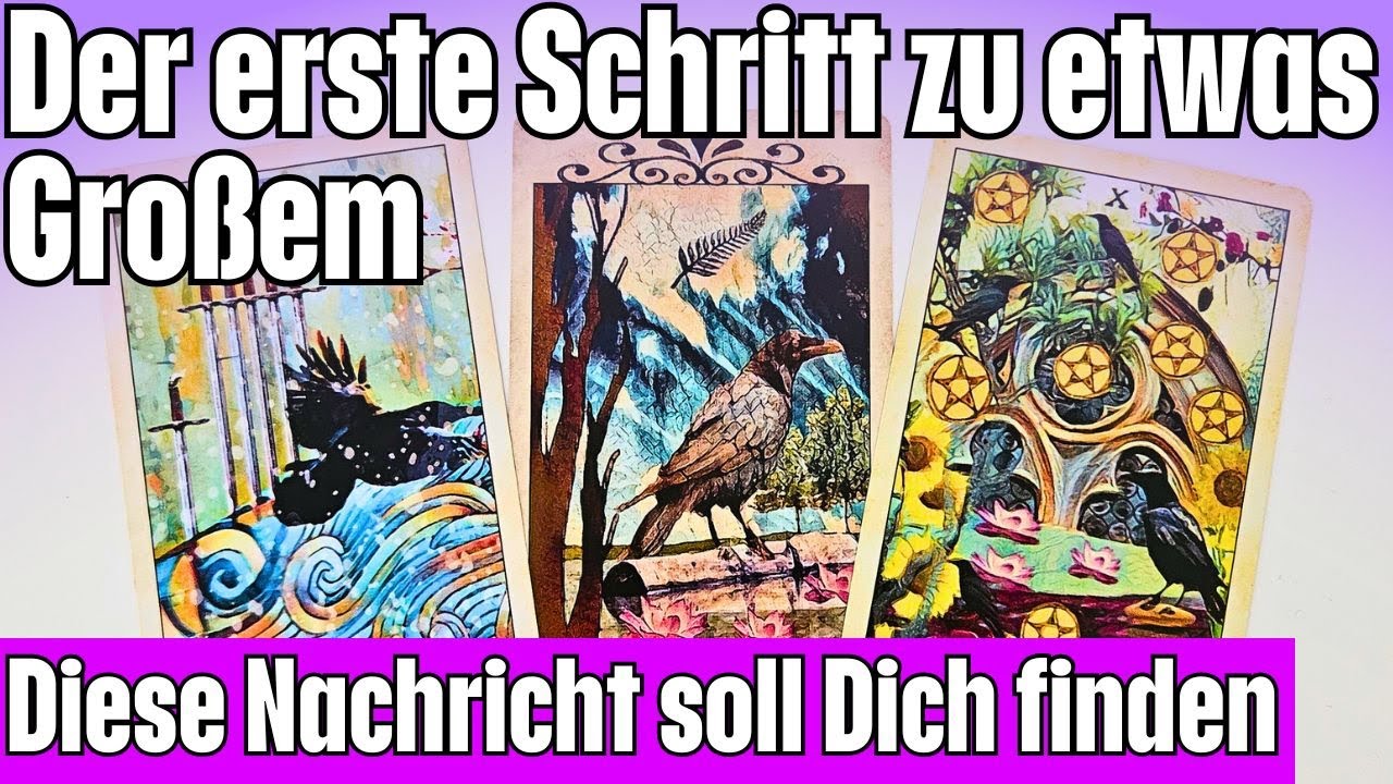 Wenn Du sie am meisten brauchst wird Dich diese Nachricht finden | Der erste Schritt zu etwas Großem
