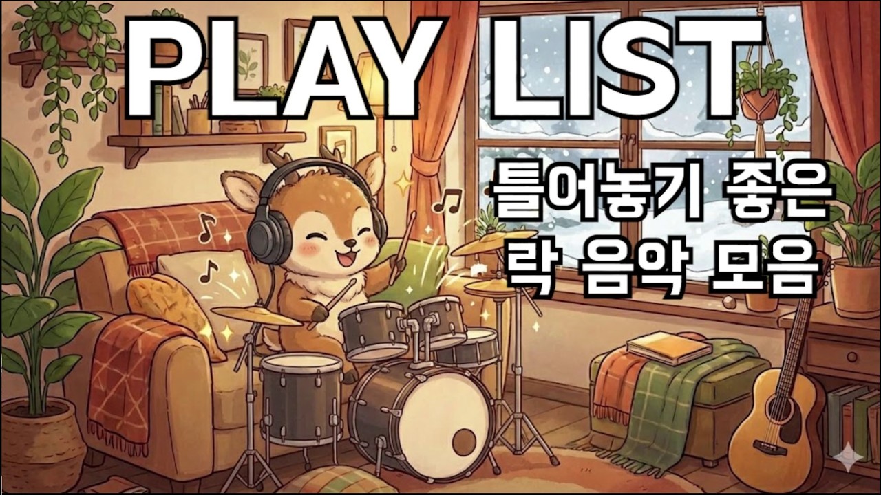 🎧 𝗽𝗹𝗮𝘆𝗹𝗶𝘀𝘁 “틀어놓기 좋은 락 음악 모음 (22곡수록, 1시간)