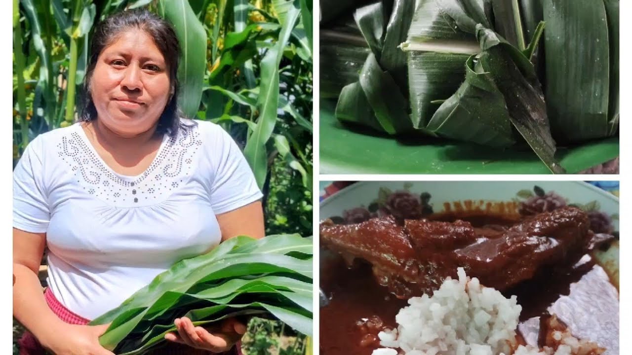 Tamales De Chipili Estilo Guerrero Acompañado Con Una Sabrosa Comida Pollo De Rancho En Salsa Roja