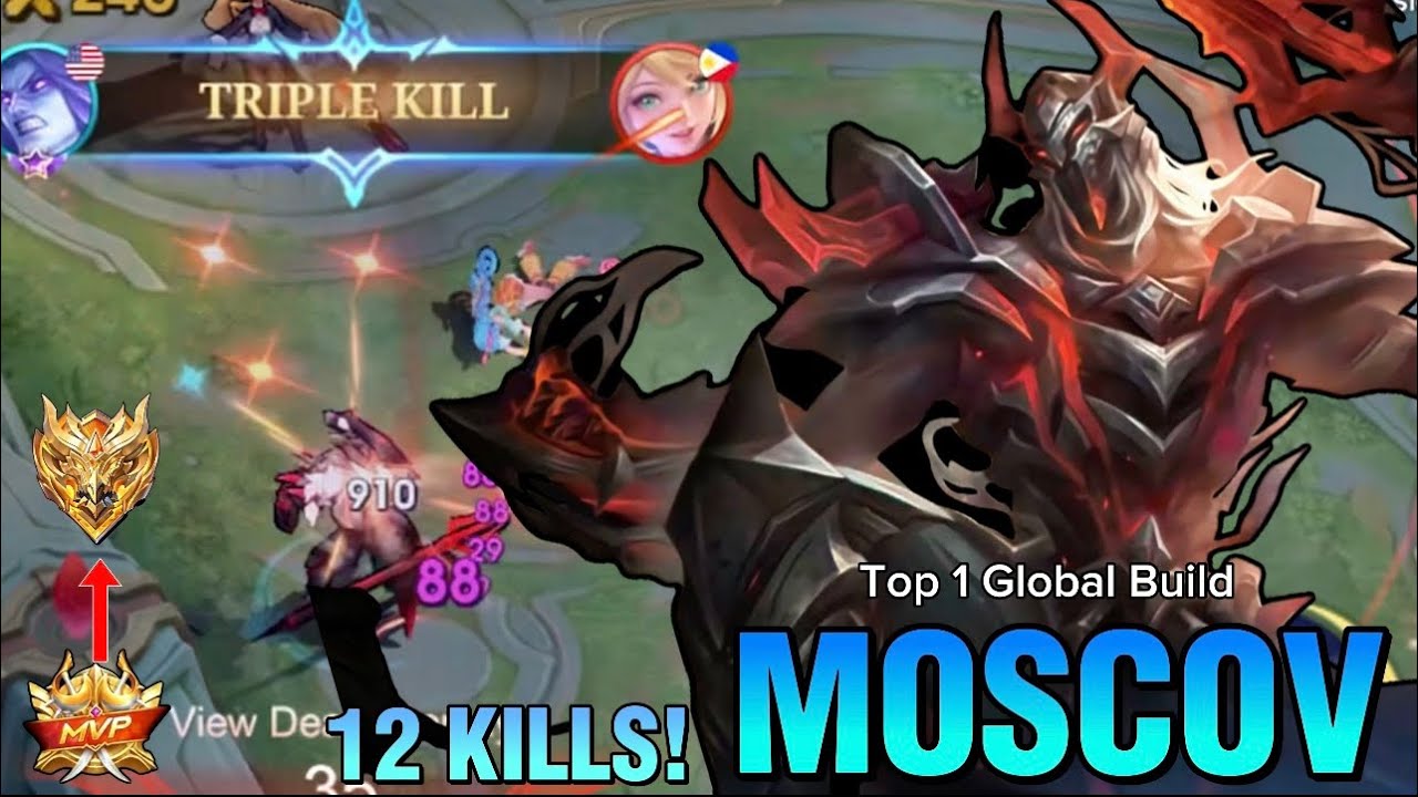 12 KILLS with MOSKOV! Max Attack Speed Carry – MLBB 2025