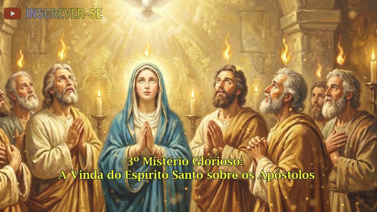 TERÇO DE HOJE - 08/03/2026 - DOMINGO: MISTÉRIOS GLORIOSOS - 18 HORAS