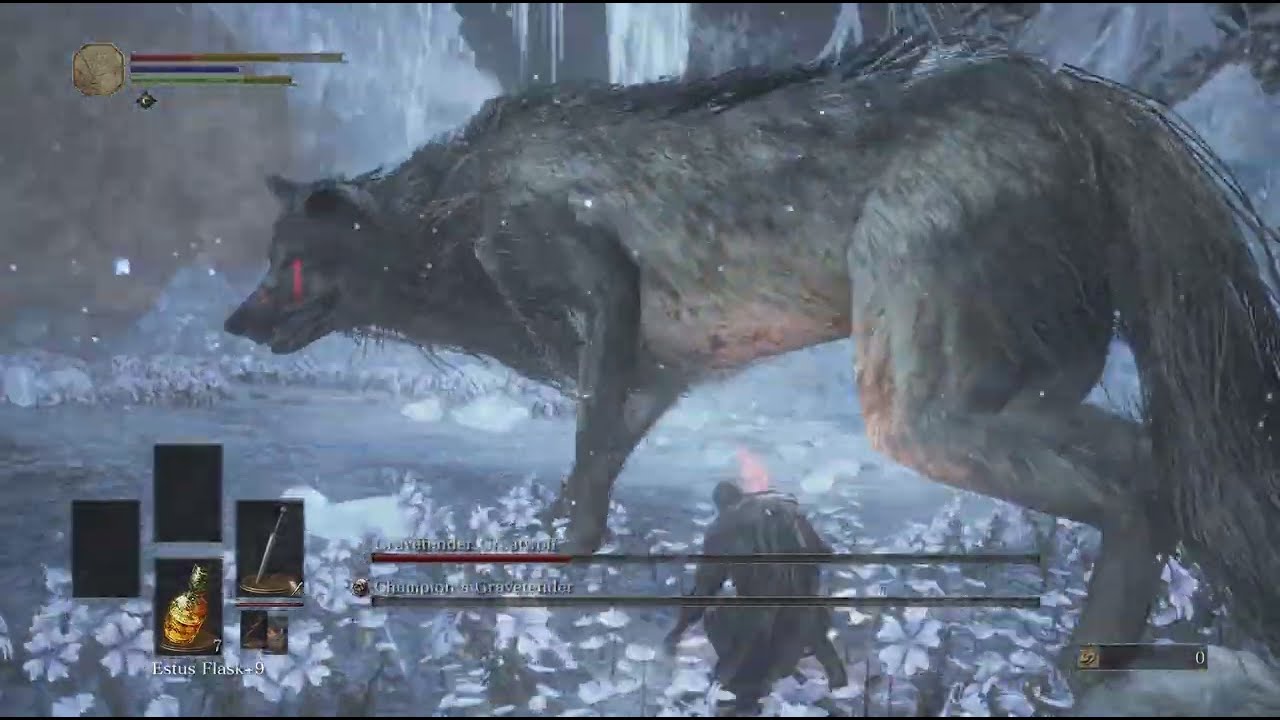 DS3 Champion's Gravetender SL1 Boss Fight