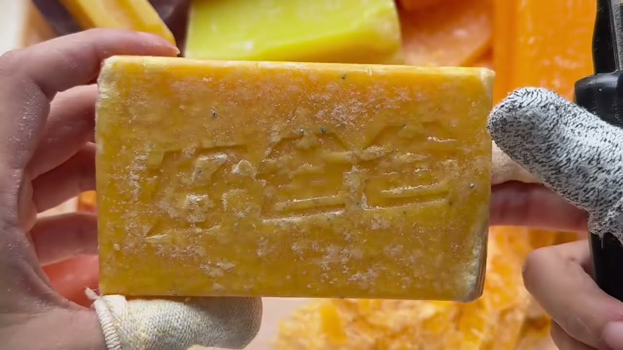 ASMR Soap Cutting Dry Soap Cutting ASMR Satisfying Sound ASMR No Talking Crispy Lovely Vintage Soap