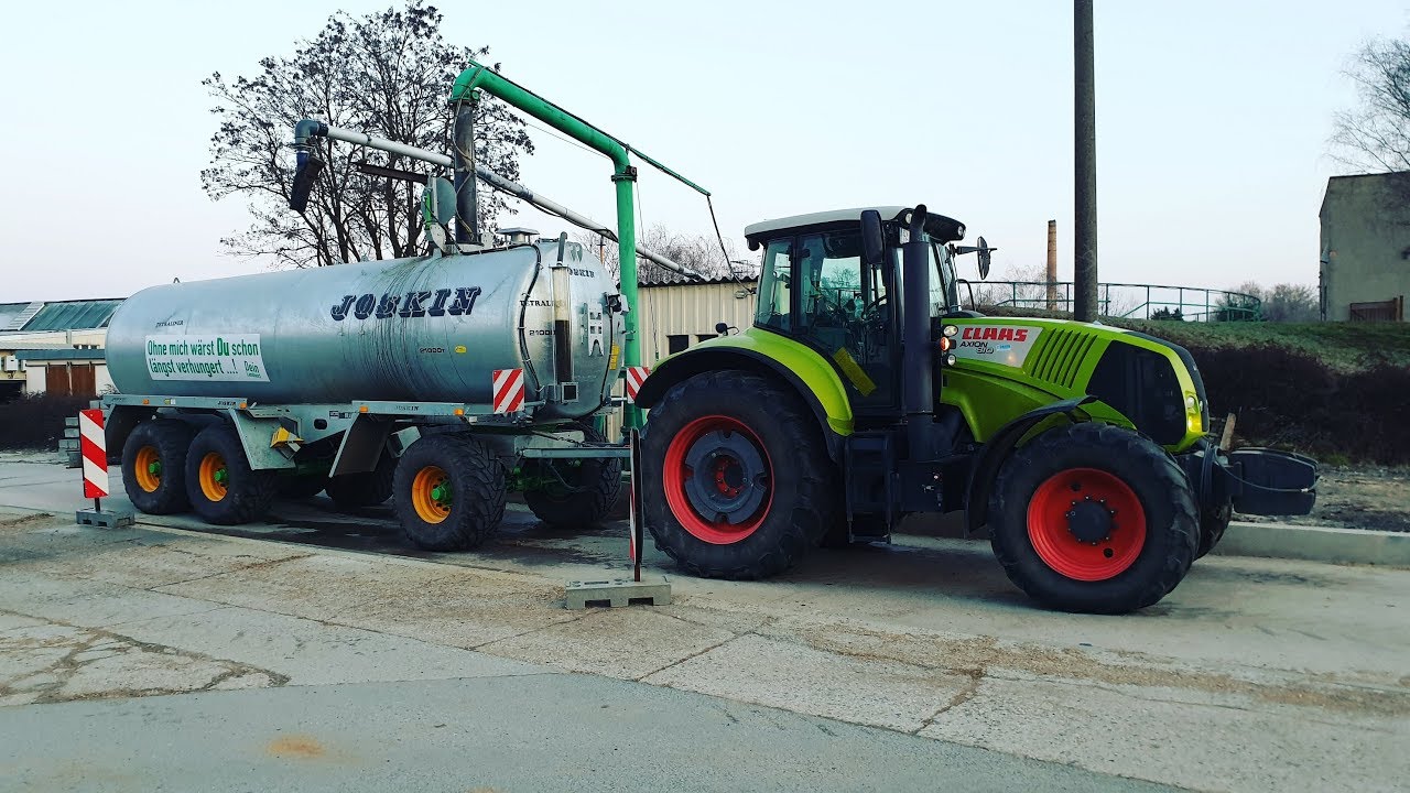 [Cabview] Gülle fahren 2019 | Claas Axion 810 | Joskin Tetraliner 21000
