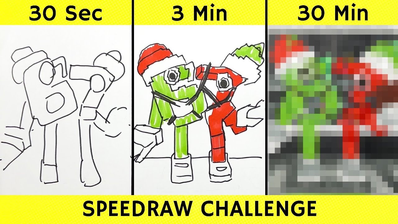 Drawing FESTIVE 67 SECRET in 30 sec, 3 min, and 30 min | Steal a Brainrot | Fendraw