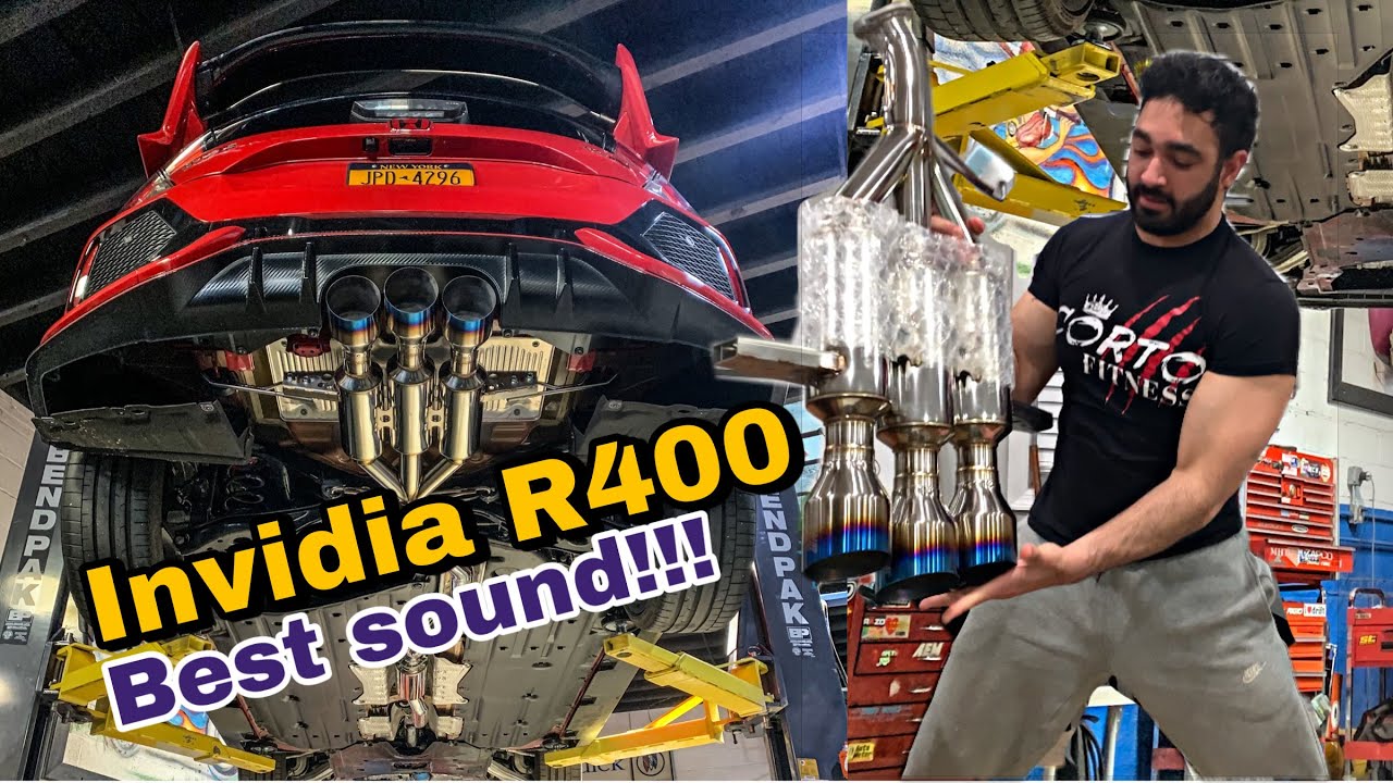 Invidia R400 installation and sound Civic Type R