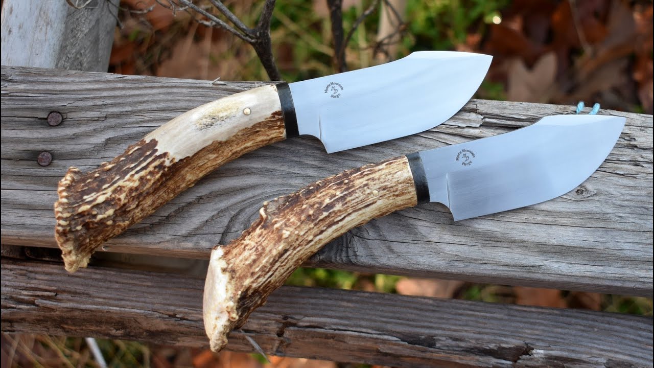 Forging a set of antler handle hunting knives #knifemaker #forged #forgedinfire #blacksmithing