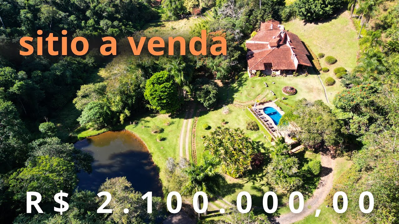 Sítio com 2 lagos a venda em bom Jesus dos perdões, com estrutura para criação, porteira fechada