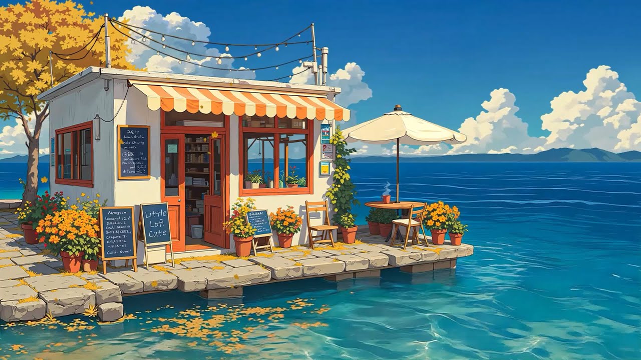 Chill Lofi Autumn 🍁 Ocean Vibes & Relaxing Beats for Good Mood 🎶 Lofi Hip Hop to Relax, Unwind