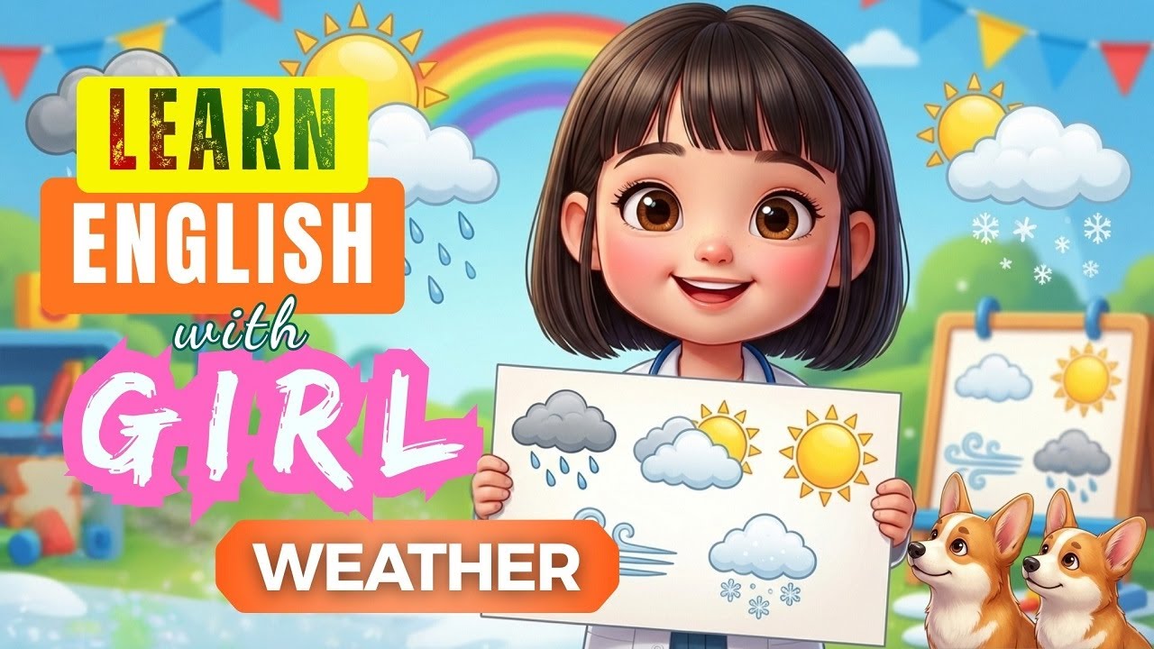 I Learn About Weather | Calm English Story for Kids | Learn English with Girl