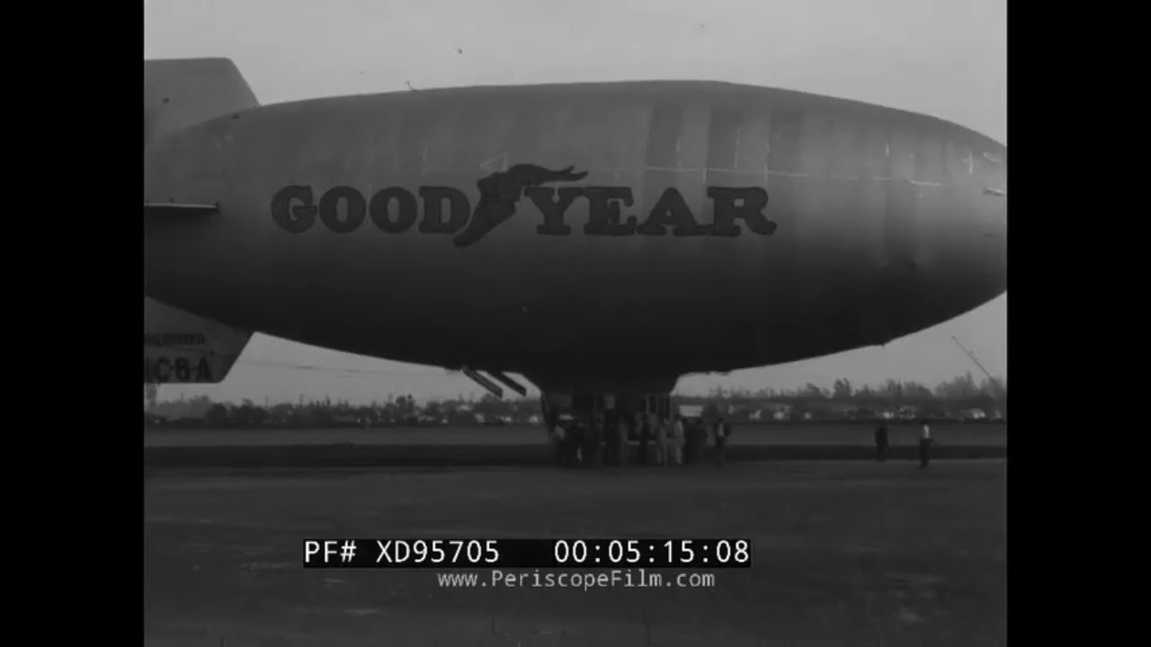 D-57 PONY BLIMP, GOODYEAR BLIMP & EARLY MANNED BALLOON FOOTAGE  XD95705