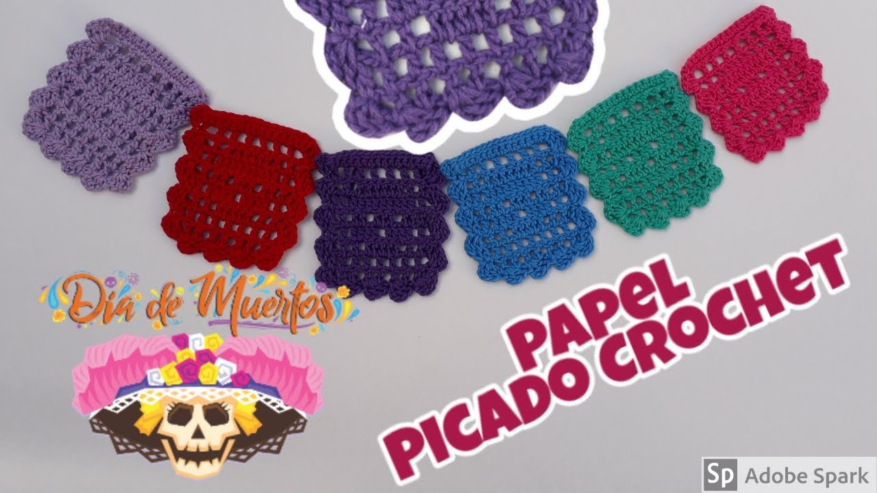 Mini Papel Picado a crochet