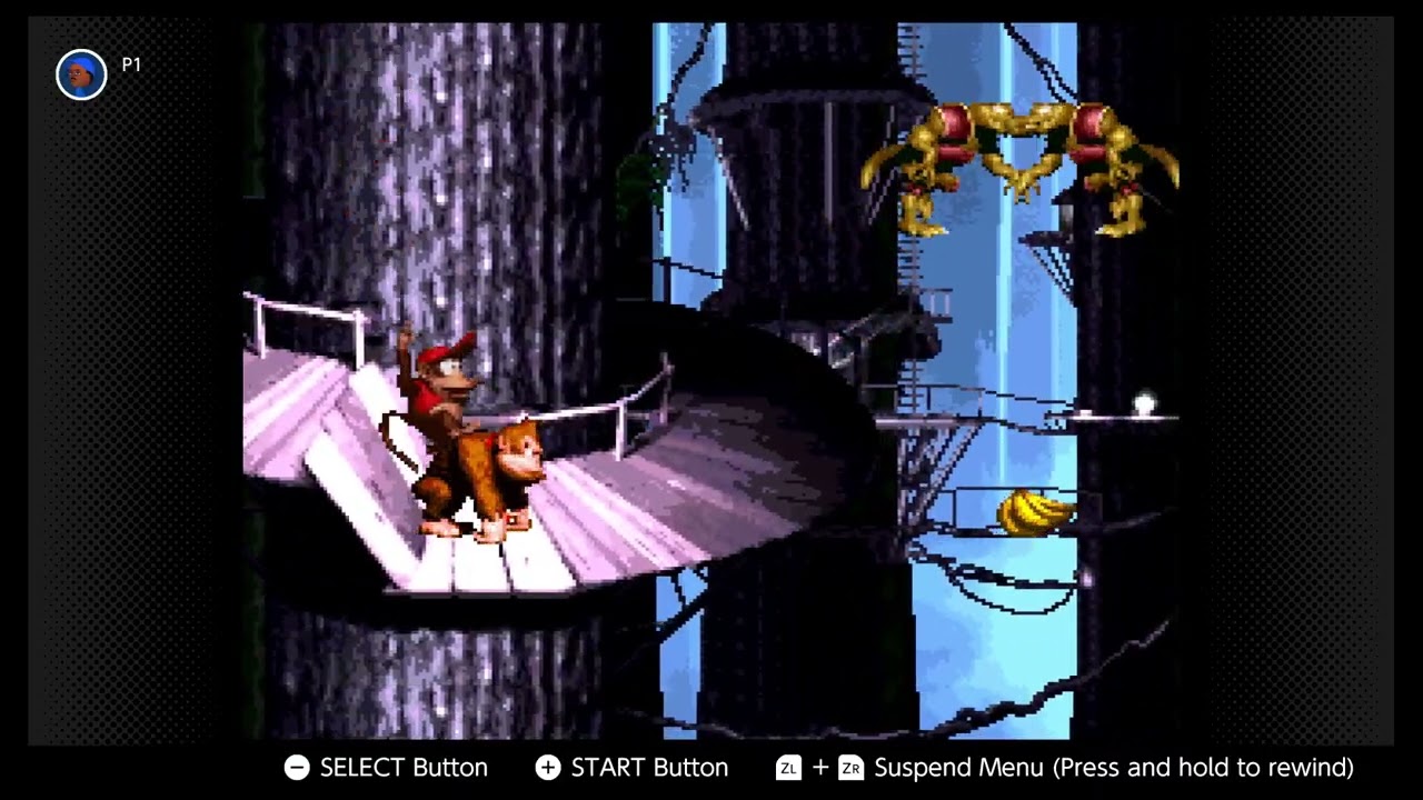 Donkey Kong Country; 4-6 Rope Bridge Rumble!; 2024/8/2 AZL9S no mic SNES-NSO video