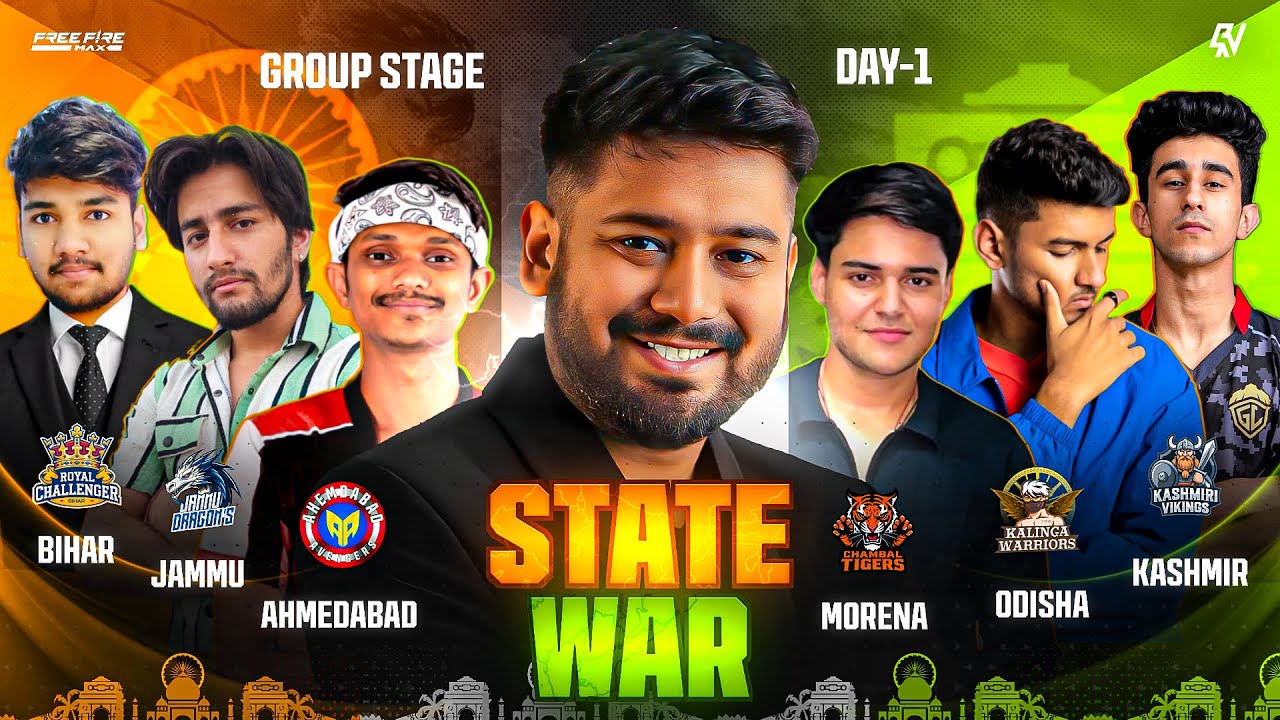 State Wars Season 2 🗿 League Stage Day 1 🔥 #freefire #freefirelive #rockyrdxlive