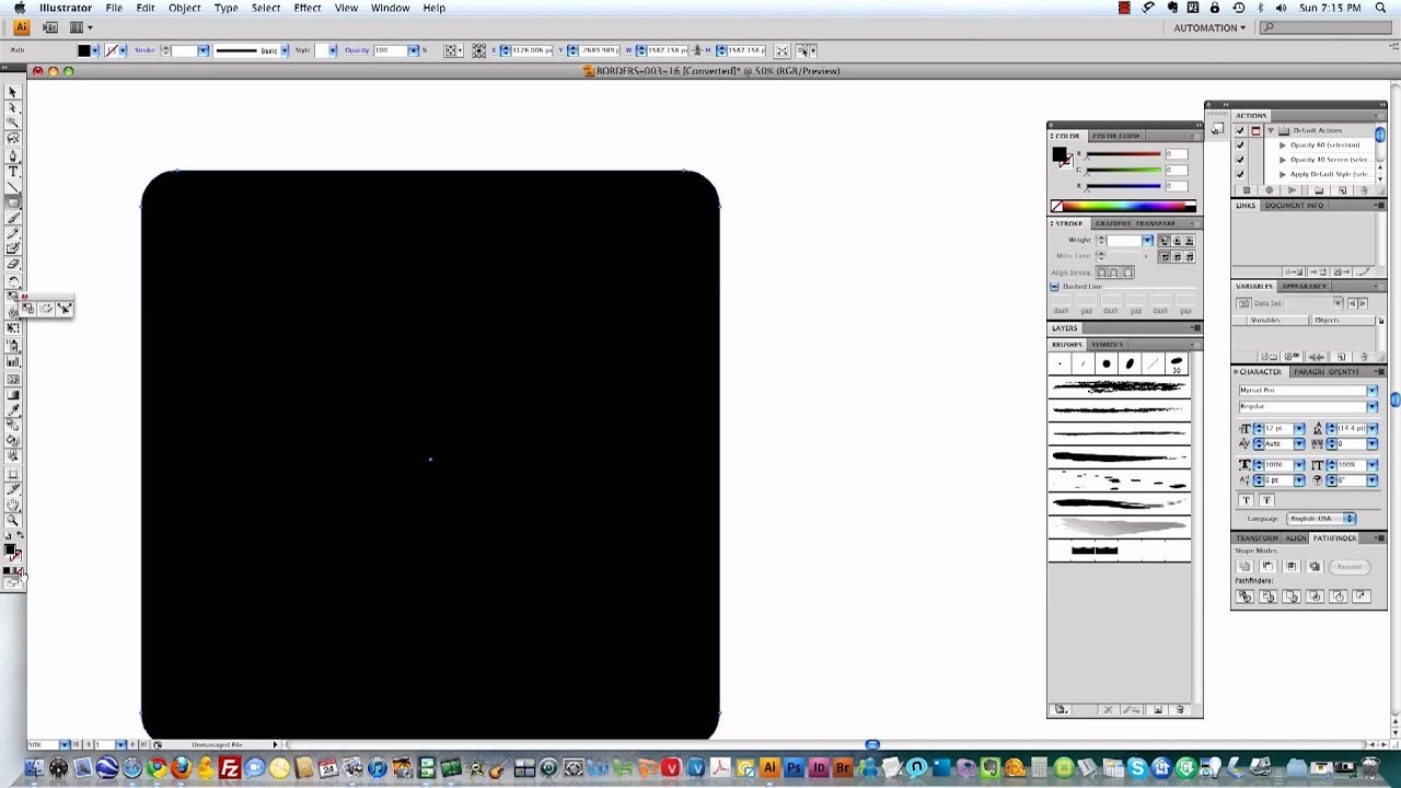 How to create custom borders and frames using Illustrator brushes