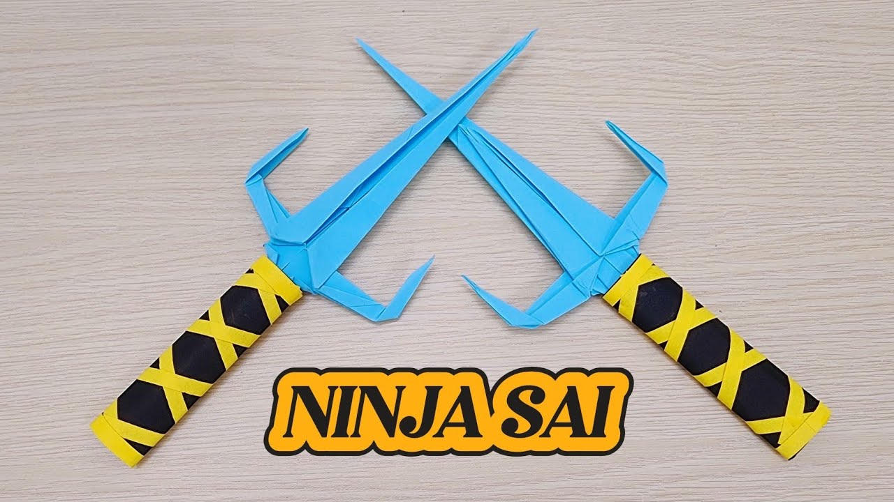 HOW TO MAKE ORIGAMI NINJA SAI EASY