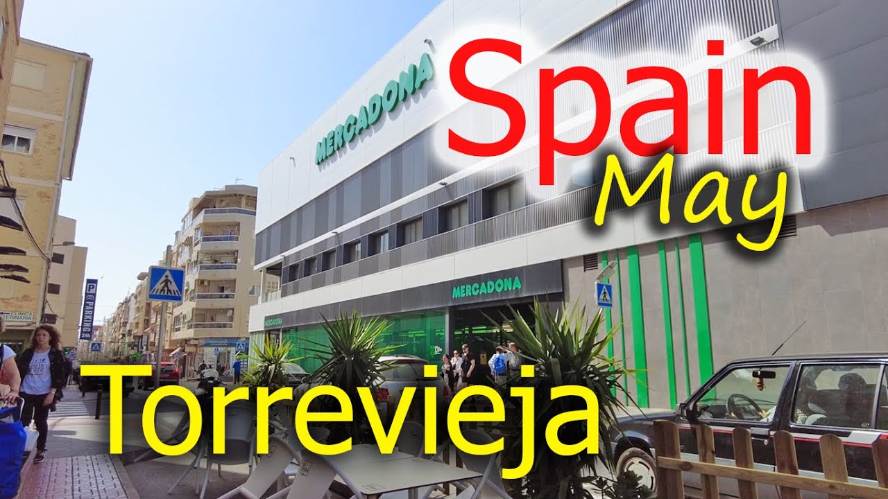 Torrevieja / Spain ⁴ᴷ 🇪🇸 - walking tour - 4k -🌡T+23C° 🌞- 2025/05