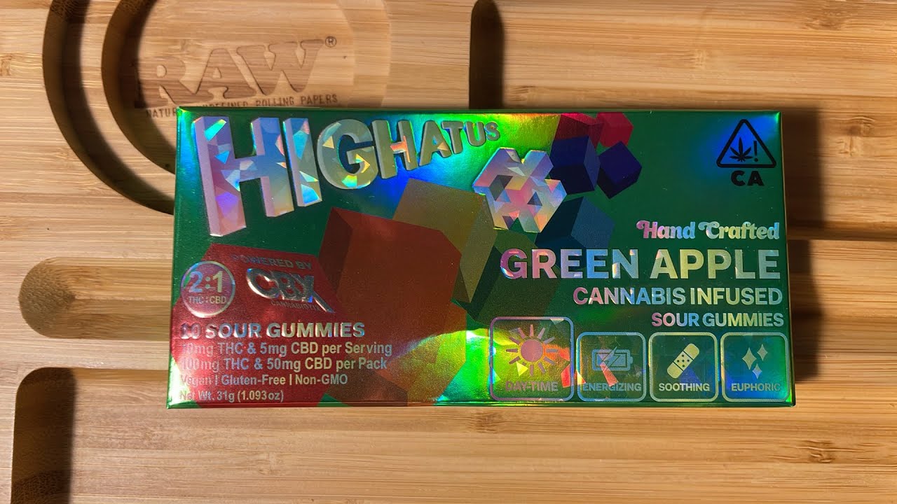 HIGHATUS CBX CANNABATONIX GREEN APPLE THC CBD GUMMIES CULTURE CANNABIS CLUB MORENO VALLEY 06/27/24