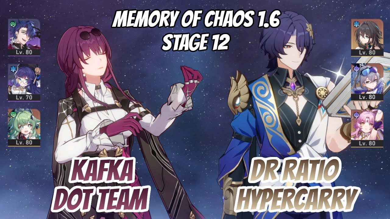 Kafka DoT & Dr. Ratio x Ruan Mei w/ SW Memory of Chaos Stage 12 (3 Stars) | Honkai Star Rail