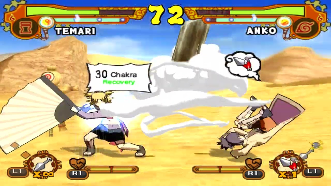 Anko vs Temari - Naruto Shippuden Ultimate Ninja 5 | PS2