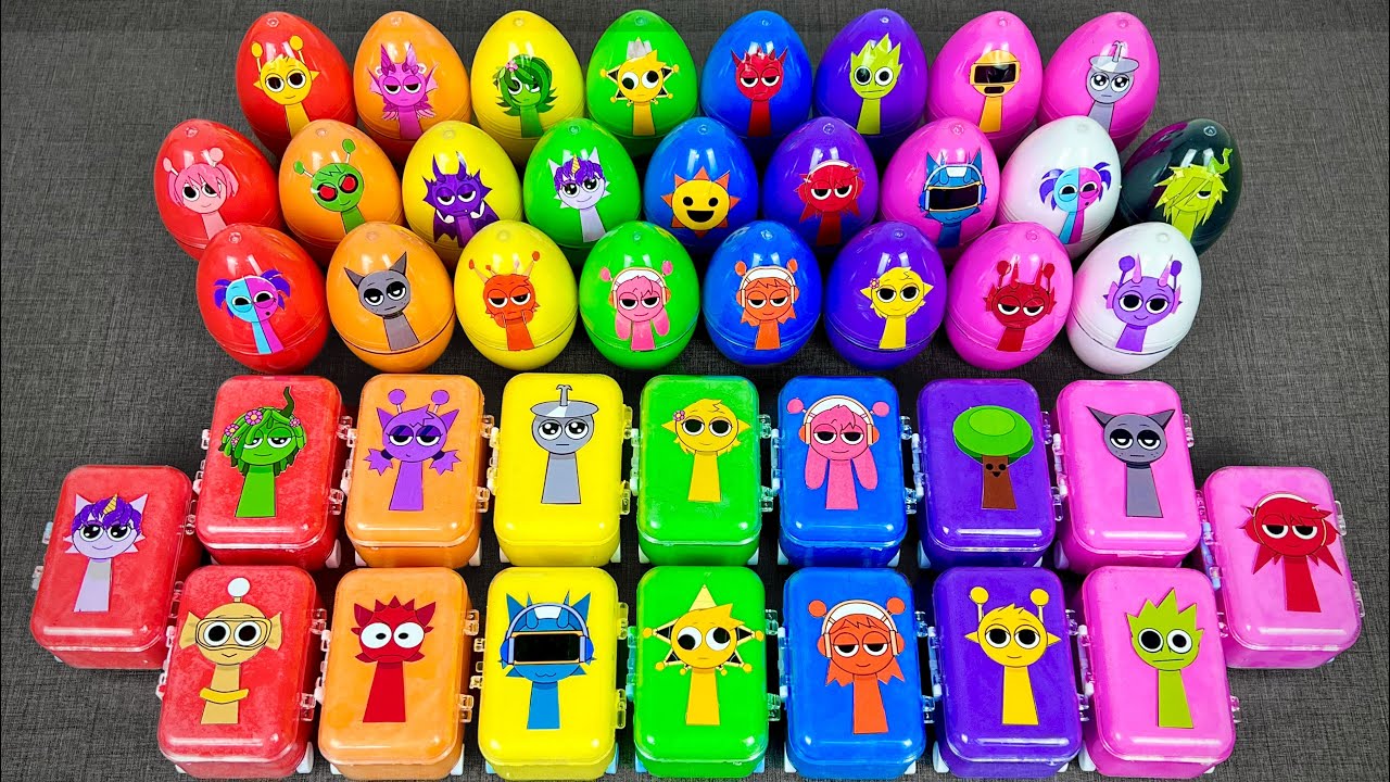 😱 Satisfying ASMR Slime with Incredibox Sprunki Characters! Clay Reveal in Suitcase & Surprise Eggs!