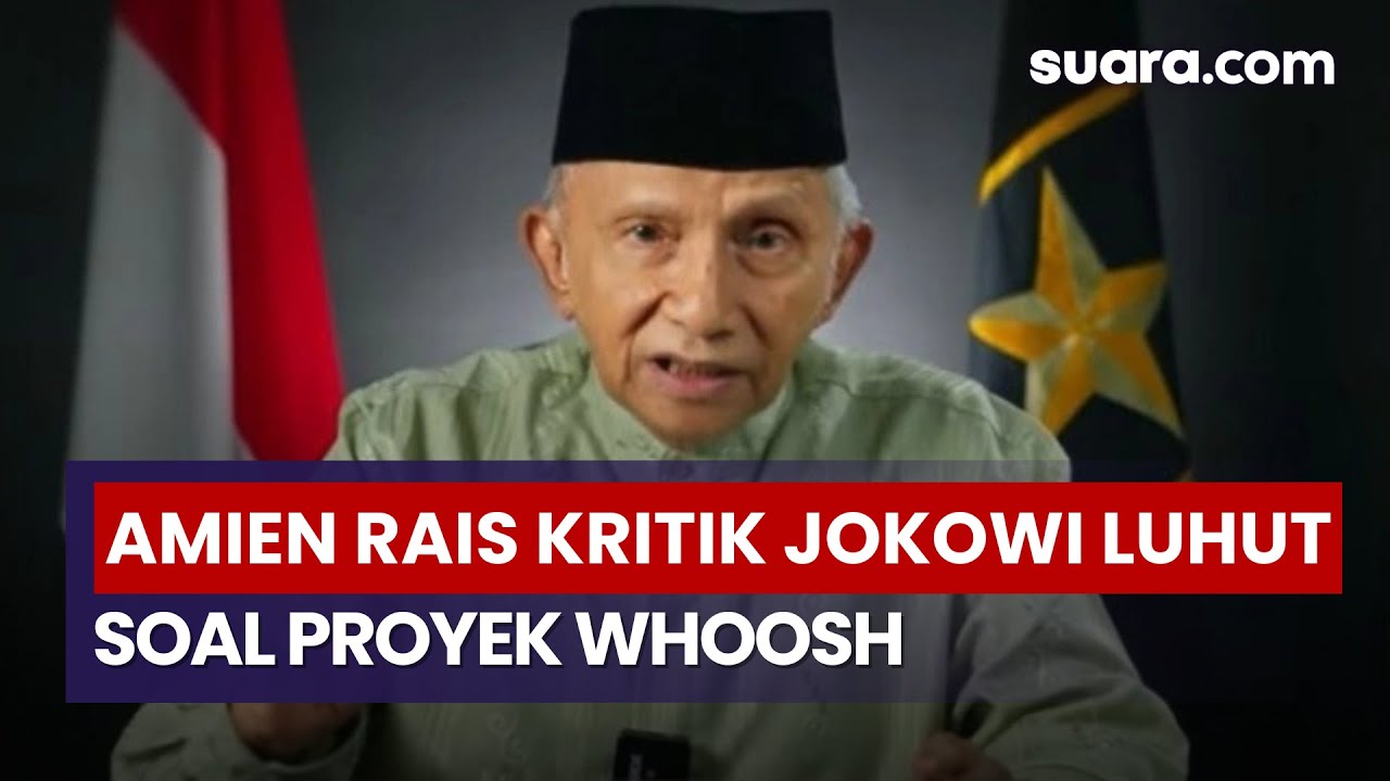 Sedang Gempar, Amien Rais Kritik Jokowi dan Luhut soal Proyek &lsquo;Busuk&rsquo; Whoosh