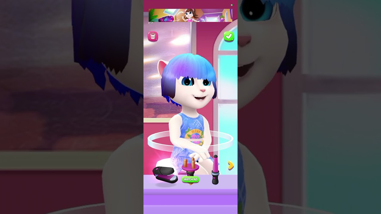 Angela new update hair cut 😮