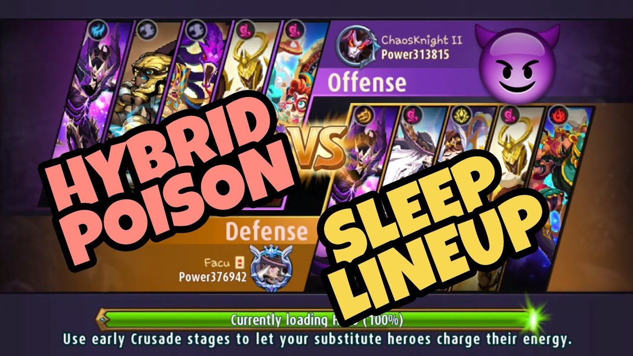 Magic Rush : Hybrid Poison Lineup Vs Sleep Lineup
